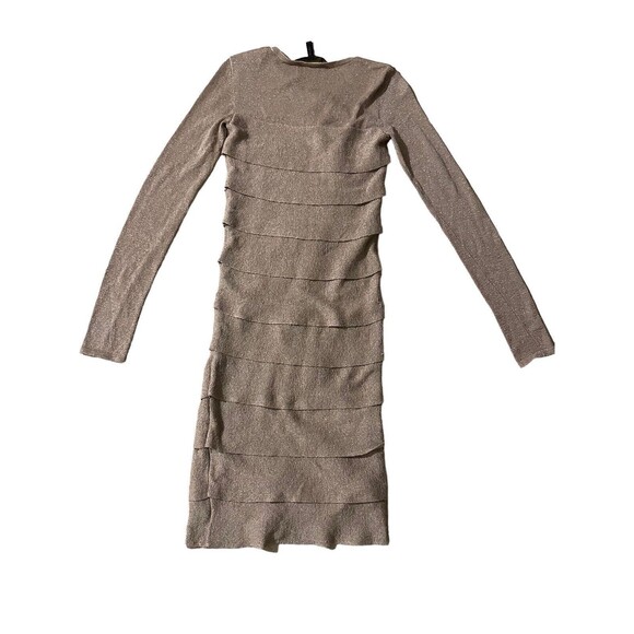 BCBG MaxAzria‎ “Mariah” Sesame Combo Silk Blend Sweater Dress Women’s XS - Picture 1 of 8
